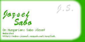 jozsef sabo business card